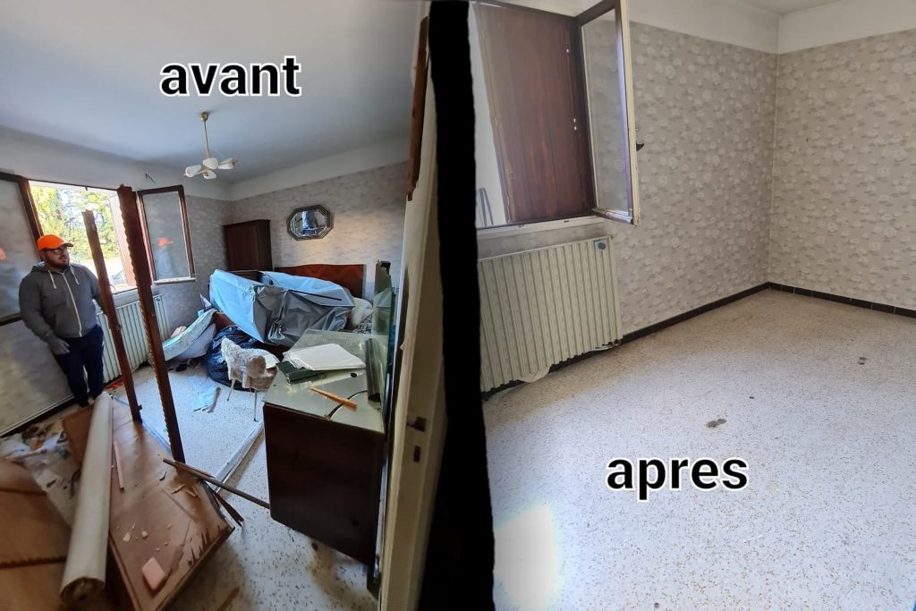 Débarras maison avant / après